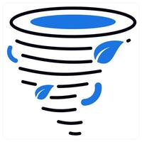 Tornado icon in blue color vector