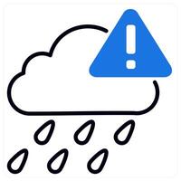 Weather Alert icon in blue color vector