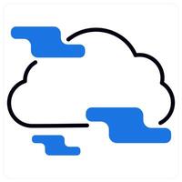 Fog icon in blue color vector