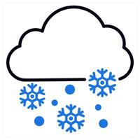 Snow icon in blue color vector