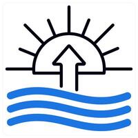 Sunrise icon in blue color vector