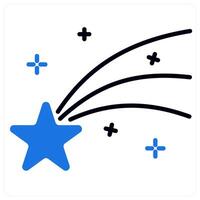 Shooting Star icon in blue color vector