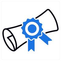 Degree icon in blue color vector