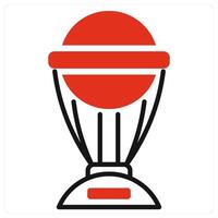 Trophy and excellence icon in red color vector