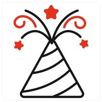 Fire Crackers icon in red color vector