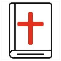 Holy Book icon in red color vector