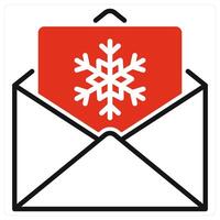 Christmasinvitation icon in red color vector