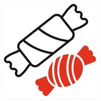 Candy and sweet icon in red color vector