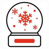 Snowglobe icon in red color vector