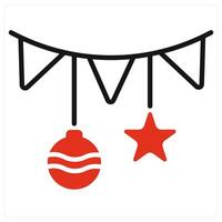 Garland icon in red color vector