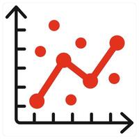 Statistical Model icon in red color vector