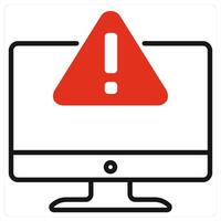 System Alert icon in red color vector
