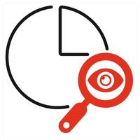 Prediction icon in red color vector
