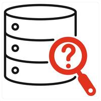 Missing Data icon in red color vector