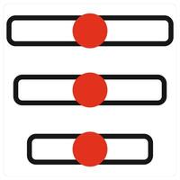 Menu Bar icon in red color vector