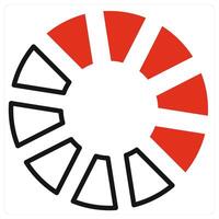 Diagram icon concept in red color vector