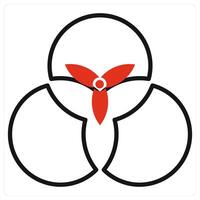 Diagram icon in red vector