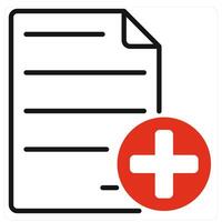 New File icon in red color vector