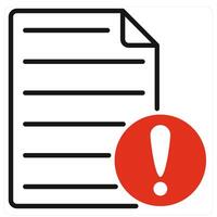 File Error icon in red color vector