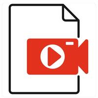 File icon in red color vector