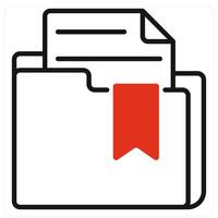 Important Folder icon in red color vector