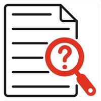 Missing File icon in red color vector