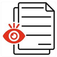 View File icon in red color vector