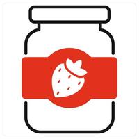 Jam icon in red color vector