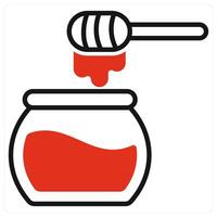 Honey icon in red color vector