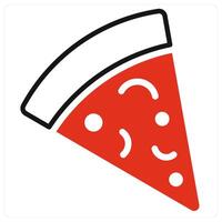 Pizza icon in red color vector