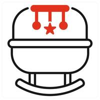 Cradle icon in red color vector