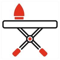 Iron Table icon in red color vector