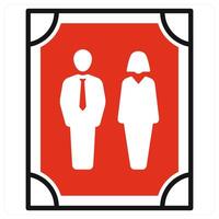 Photo Frame icon in red color vector