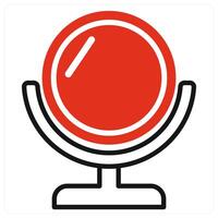 Mirror icon in red color vector