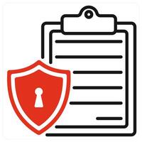 Privacy Policy icon in red color vector