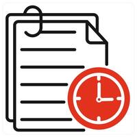 Data Retention icon in red color vector