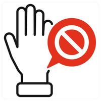 Right To Object icon in red color vector