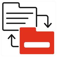 Directory Replacement icon in red color vector