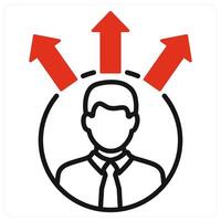 Profiling icon in red color vector