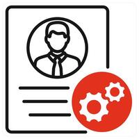 De Identification icon in red color vector
