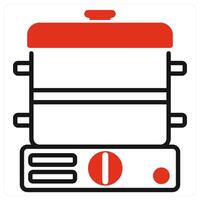 Steamer icon in red color vector