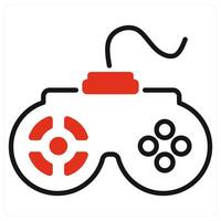 Game Pad icon in red color vector
