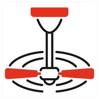 Ceiling Fan icon in red color vector