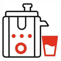 Juicer icon in red color vector