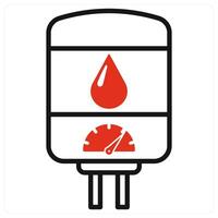 Geyser icon in red color vector