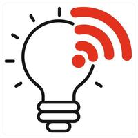 Smart Light icon in red color vector