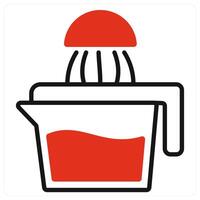 Hand Juicer icon in red color vector