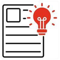 Creative Content icon in red color vector