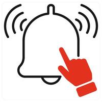 Subscribe icon in red color vector
