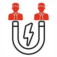 Attractive icon in red color vector